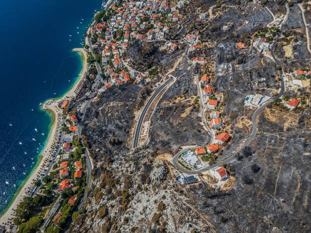 Omiš Borak:  Posljedice požara u mjestu Borak iznad Omiša