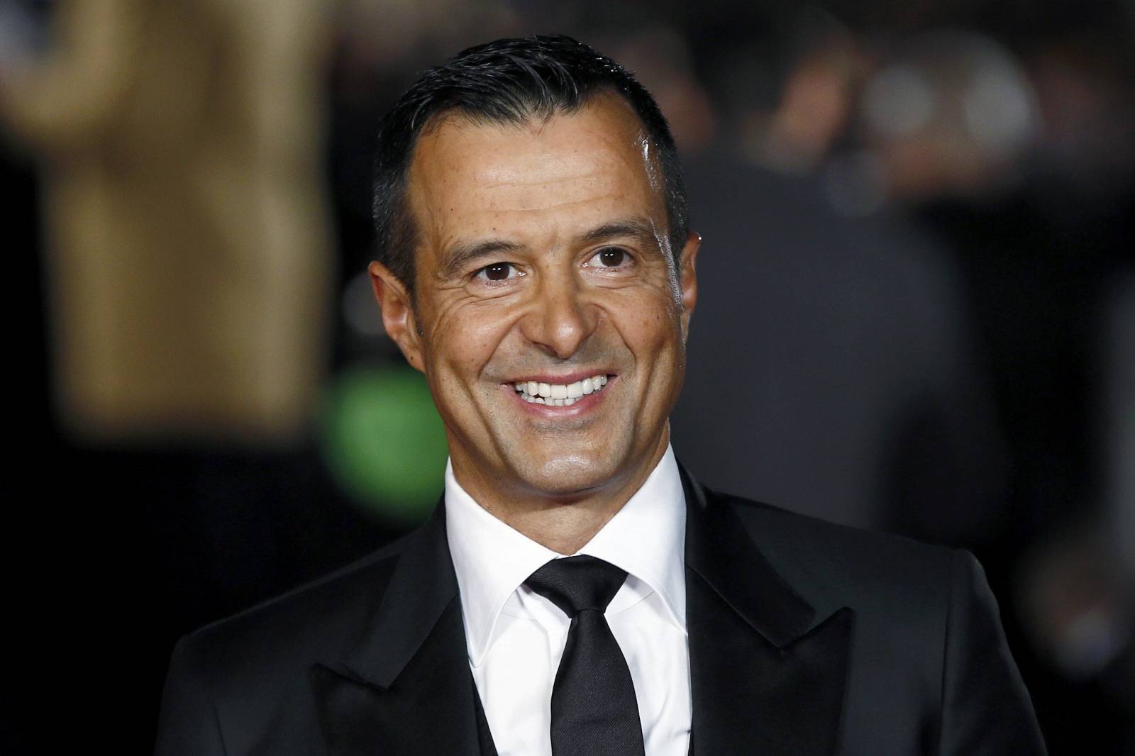 FILE PHOTO: Agent Jorge Mendes poses for photographers on the red carpet at the world premiere of "Ronaldo" at Leicester Square in London
