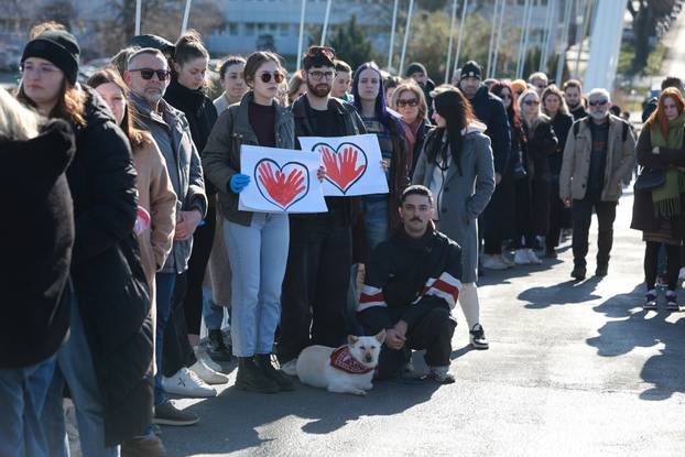 Osijek: Studenti dali podršku kolegama iz Srbije 