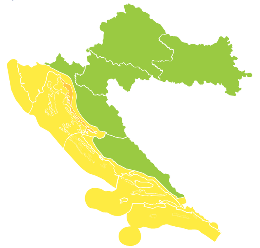 Žuti alarm za cijelu Dalmaciju, Istru, Kvarner i riječku regiju, ali ni bura neće otjerati sunce