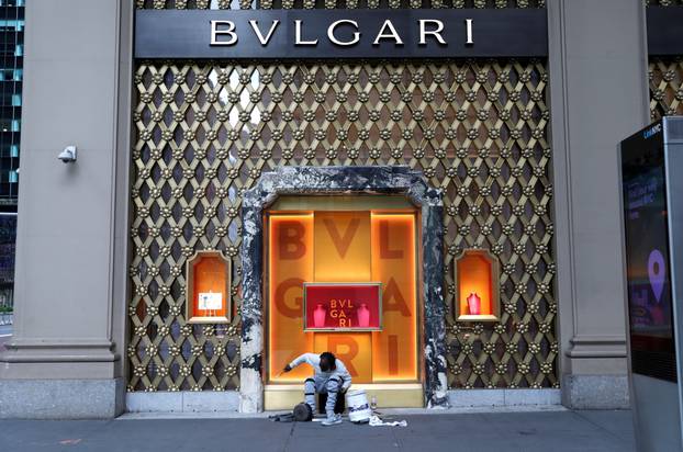 Closed luxury retail stores on 5th Avenue in Manhattan during the outbreak of the coronavirus disease (COVID-19) in New York