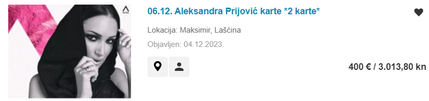 Tko još nema kartu za Prijović? Neki ih preprodaju, pogledajte kolike su cifre za zadnji koncert