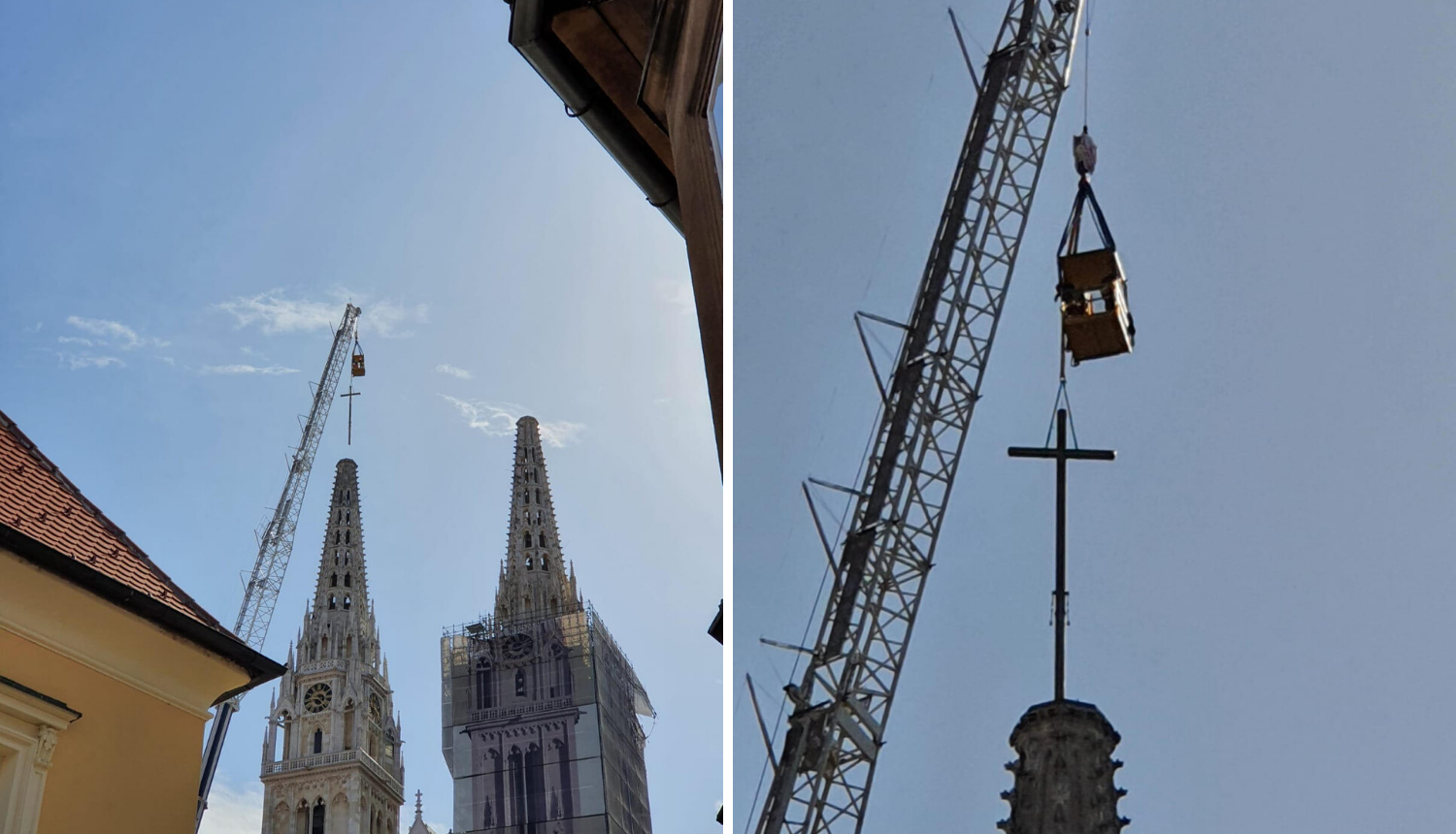 Dižu se križevi na katedralu: 'Teški su preko jednu tonu'