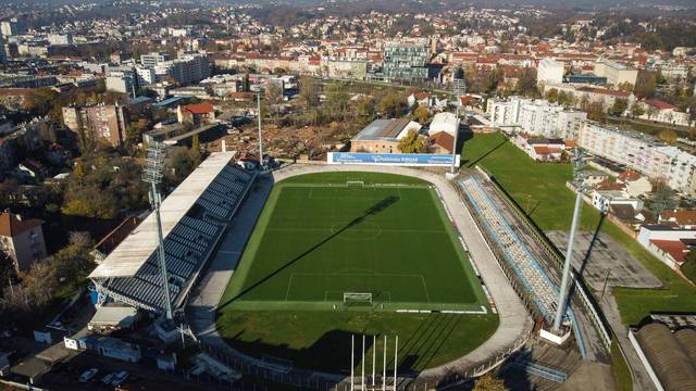 Fotografije iz zraka nogometnog stadiona u Kranjčevićevoj ulici