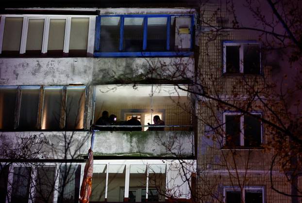 Aftermath of a Russian missile and drone attack, in Kyiv