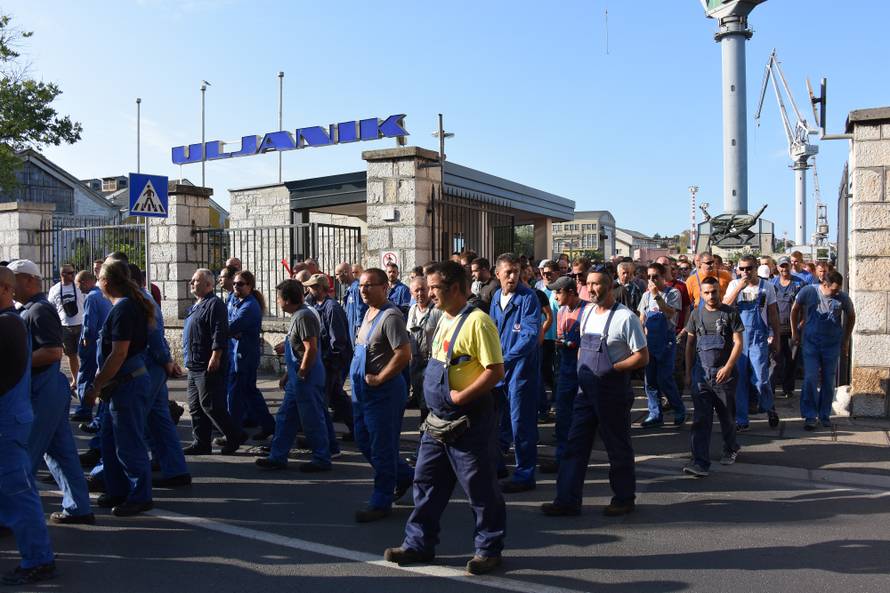 Pula: Radnici Uljanika ponovno na ulicama i traÅ¾e ostavku uprave