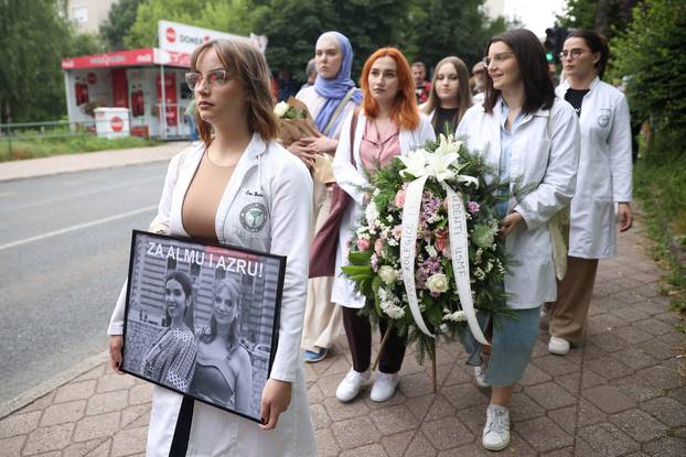 Sarajevo: Memorijalna šetnja u znak sjećanja na poginule mlade liječnice Almu Suljić i Azru Spahić