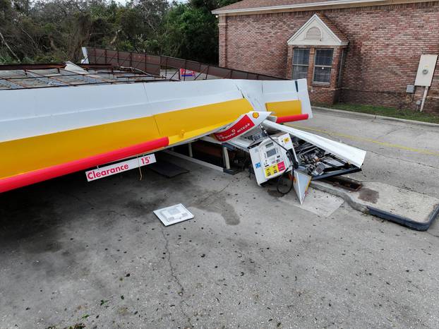 Aftermath of Hurricane Isaias, in Gulf Breeze, Florida