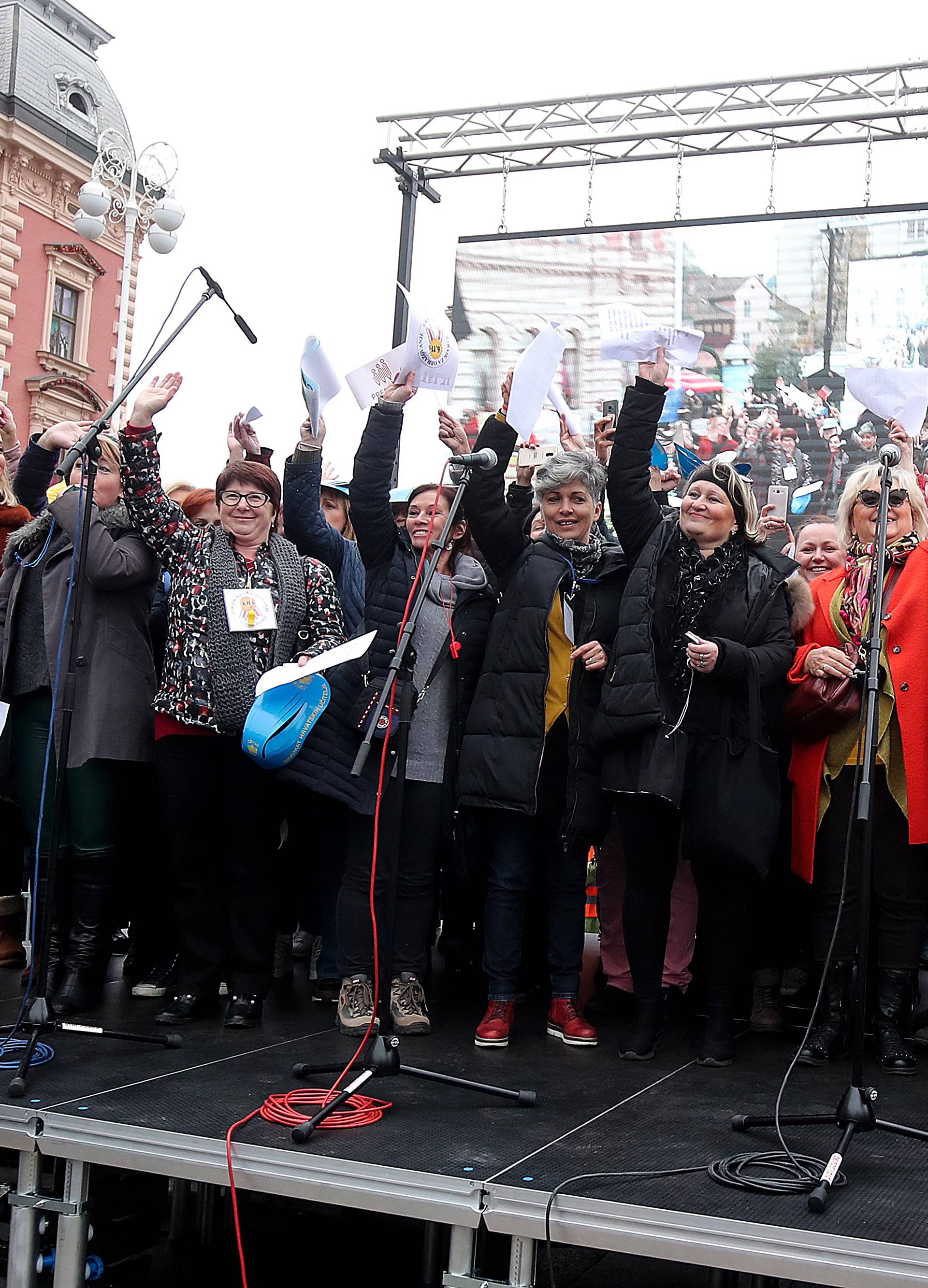 Obraćanje sindikalista na velikom prosvjedu Hrvatska mora bolje