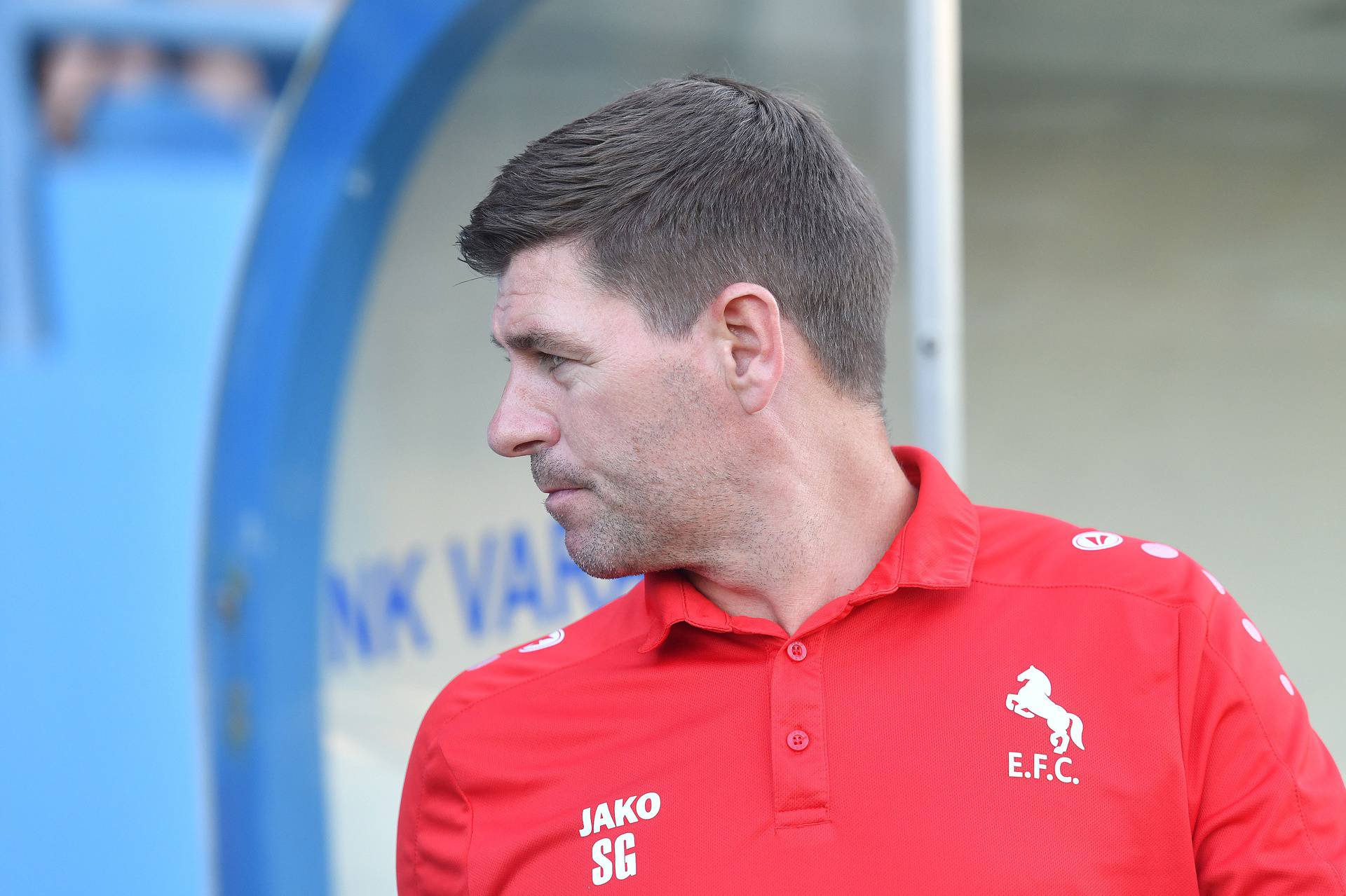 Stevan Gerrard trener Al Ettifaqa na zagrijavanju uoči prijateljske utakmice sa NK Varaždin 