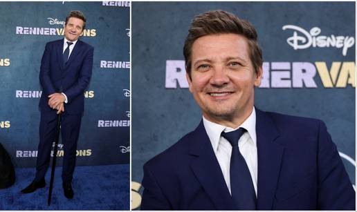 Jeremy Renner prvi put nakon nesreće na crvenom tepihu: Na premijeri hodao pomoću štapa