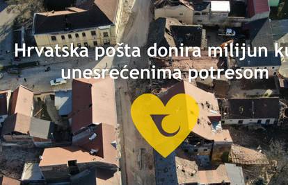 Hrvatska pošta donira milijun kuna za stradale u potresu, bez naknade i za donacije građana