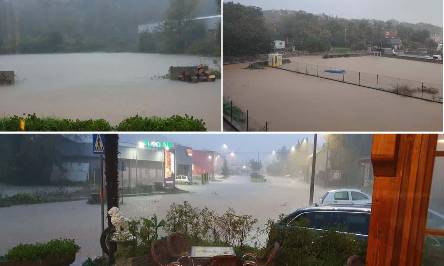 VIDEO Obilne kiše potopile Malinsku, Crikvenicu i Novi Vinodolski: 'Ceste su zatvorene'