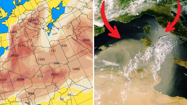 Pogledajte satelitske snimke: Ogromna količina saharskog pijeska stigla i do Hrvatske