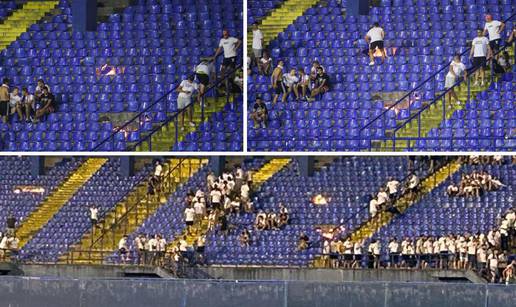 FOTO Torcida zapalila sjedalice, gorjelo na tri mjesta odjednom