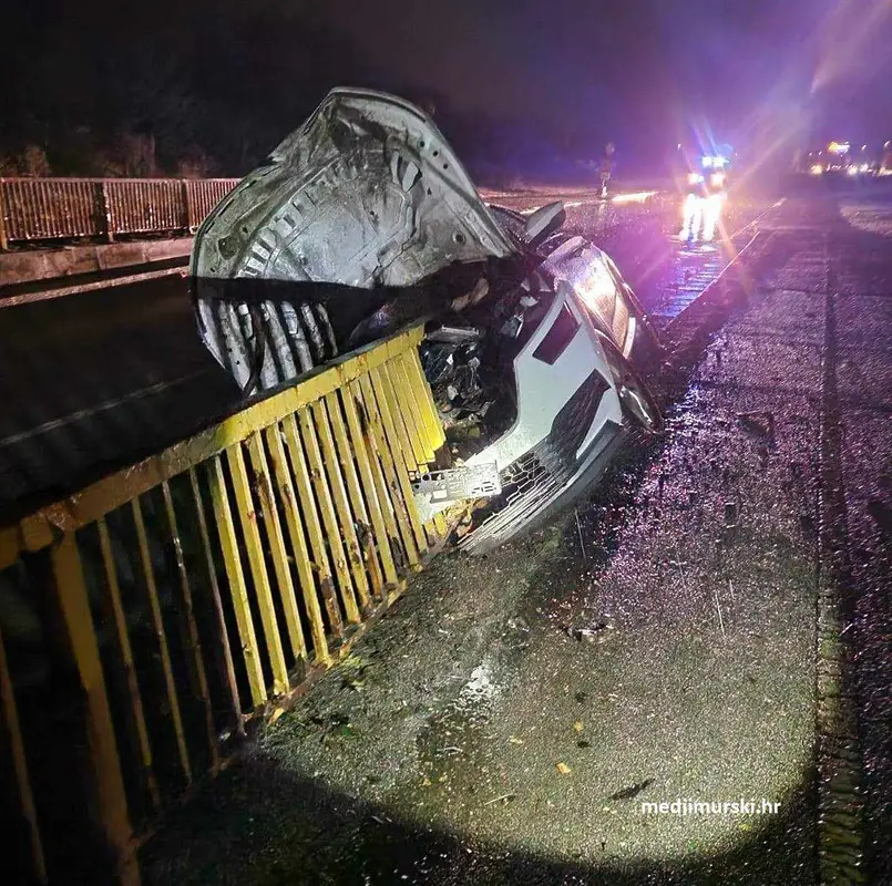 Prizori strave iz Čakovca: Sletio s ceste pa udario u metalnu ogradu. Na mjestu preminuo