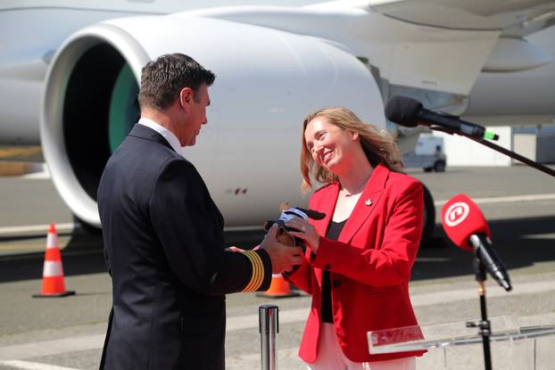 Zagreb: Slijetanje Airbusa A220, novog zrakoplova Croatia Airlinesa