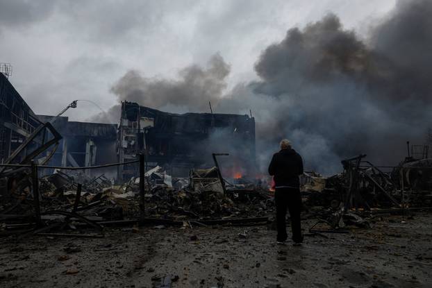 Aftermath of a Russian missile attack in Kyiv