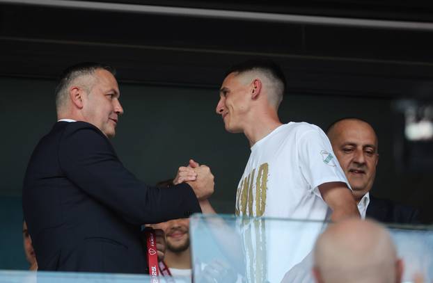 HNK Rijeka players, Croatian champions, were presented with medals
