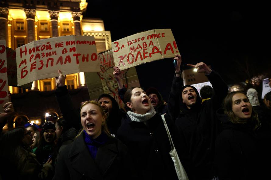 Bulgaria's opposition protests state budget, in Sofia