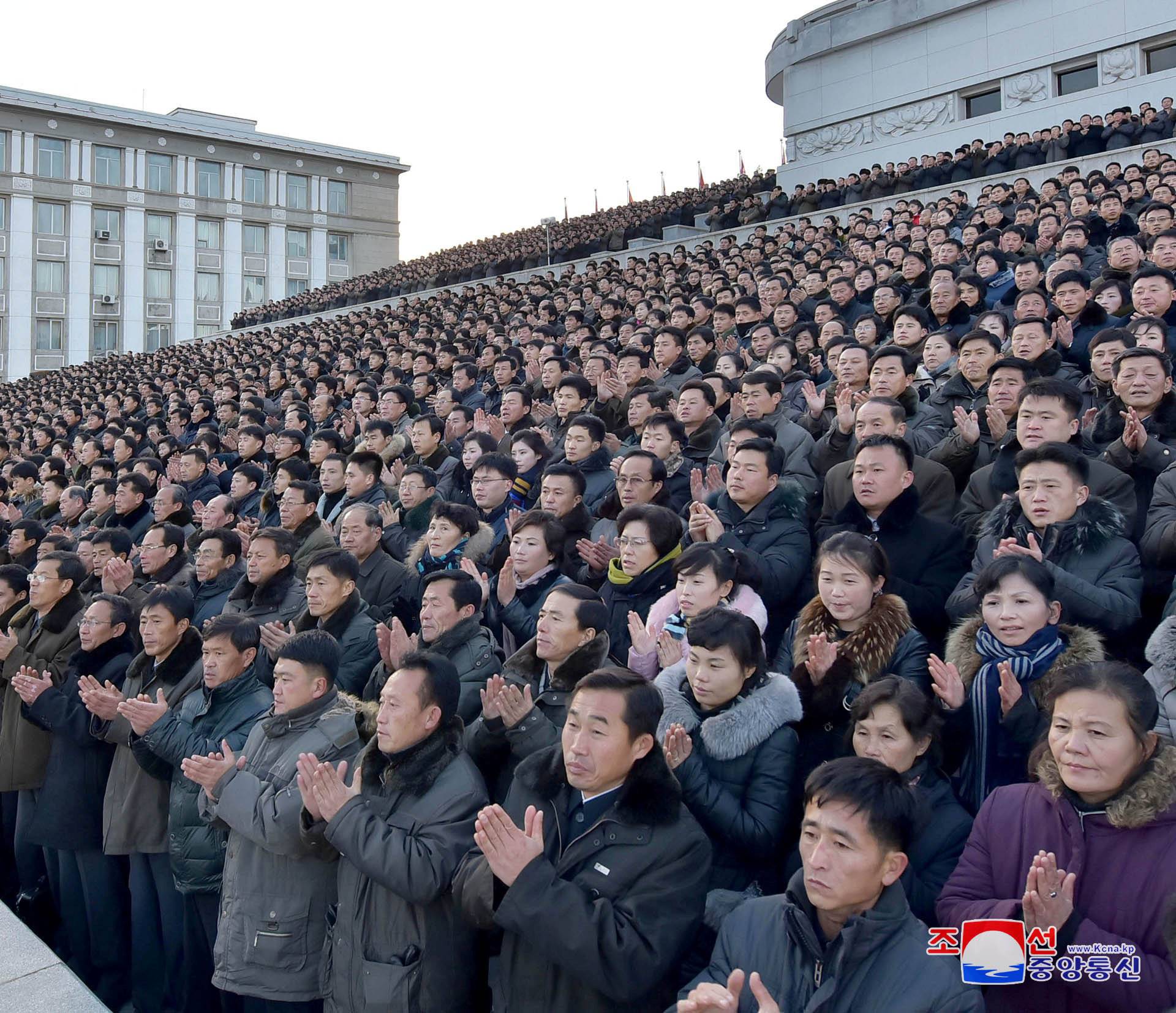 A view of celebrations at Kim Il-sung Square