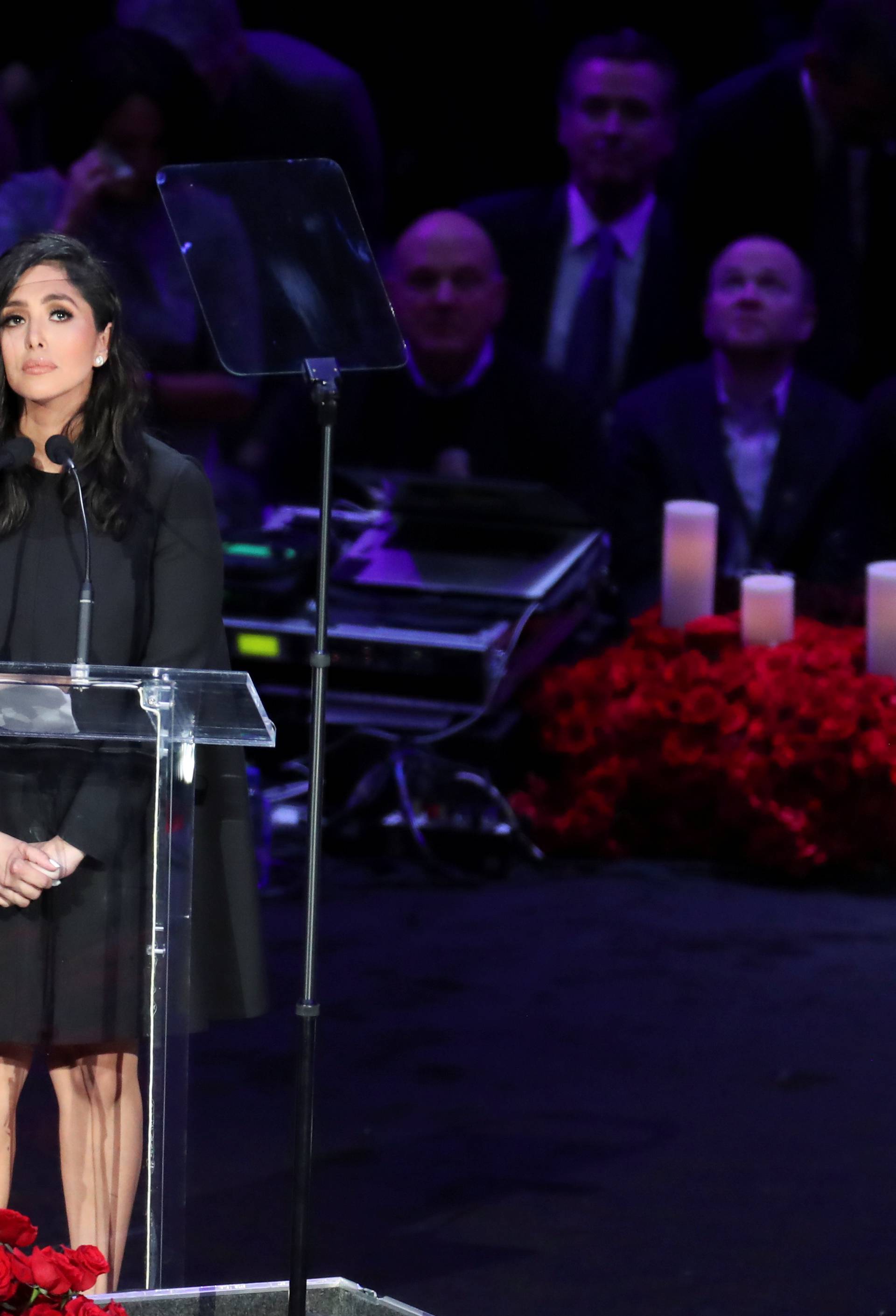 Public memorial for NBA great Kobe Bryant, his daughter Gianna and seven others killed in a helicopter crash on January 26, at the Staples Center in Los Angeles, California