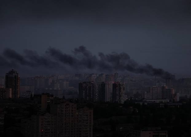 Russian drone and missile strike in Kyiv
