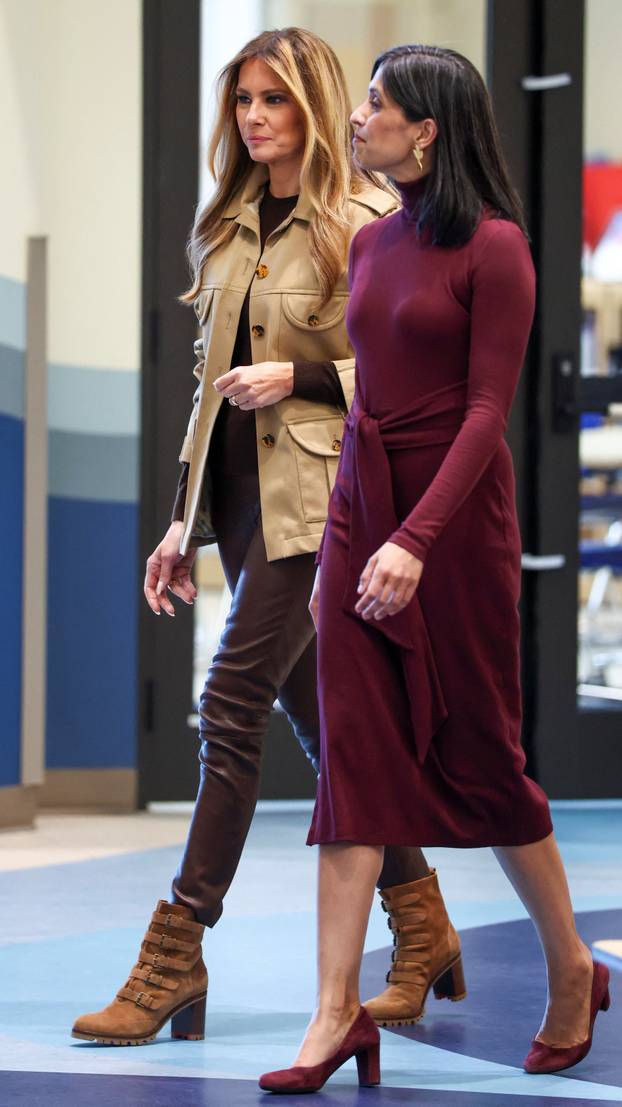 U.S. first lady Trump and second lady Vance visit North Carolina