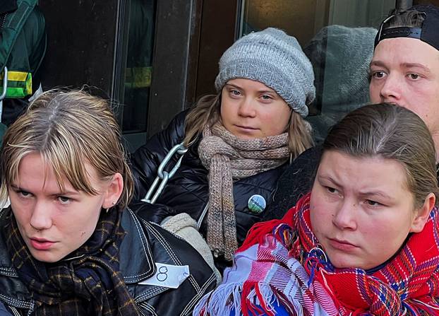 Demonstration against the Fosen wind turbines not being demolished in Oslo