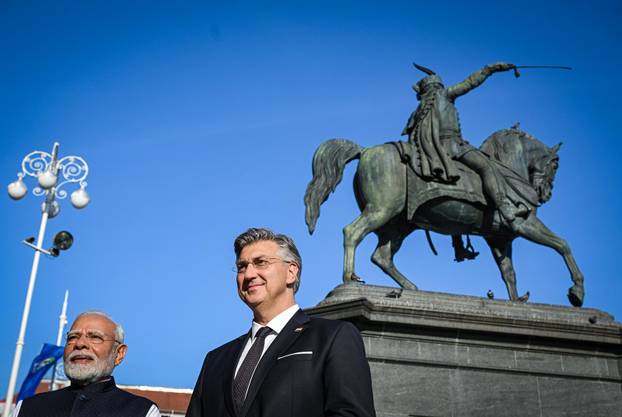 Zagreb: Narendra Modi u društvu Andreja Plenkovića prošetao  centrom Zagreba