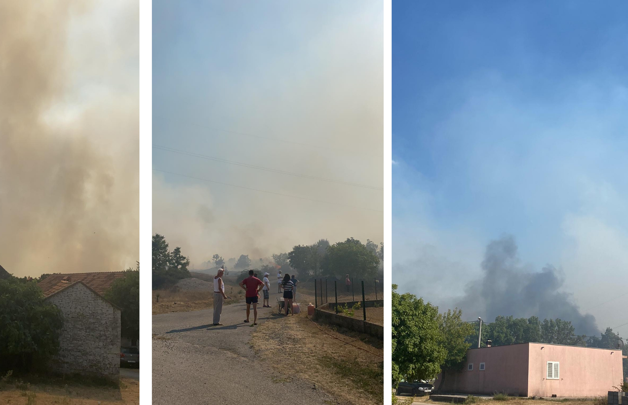 Požar kod Sinja: Izgorjele dvije kuće, a dvoje ljudi evakuirano