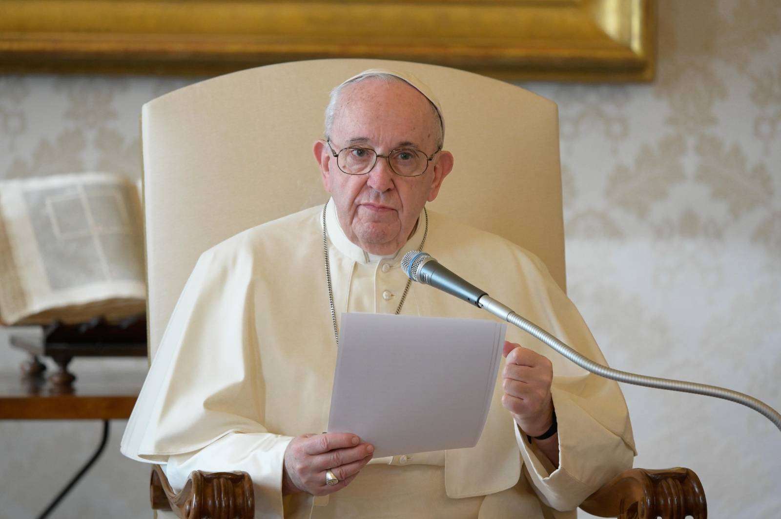 Pope Francis during the weekly general audience