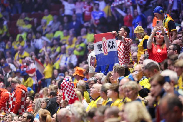 Susret Švedske i Hrvatske u prvom krugu EHF Europskog prvenstva,navijači