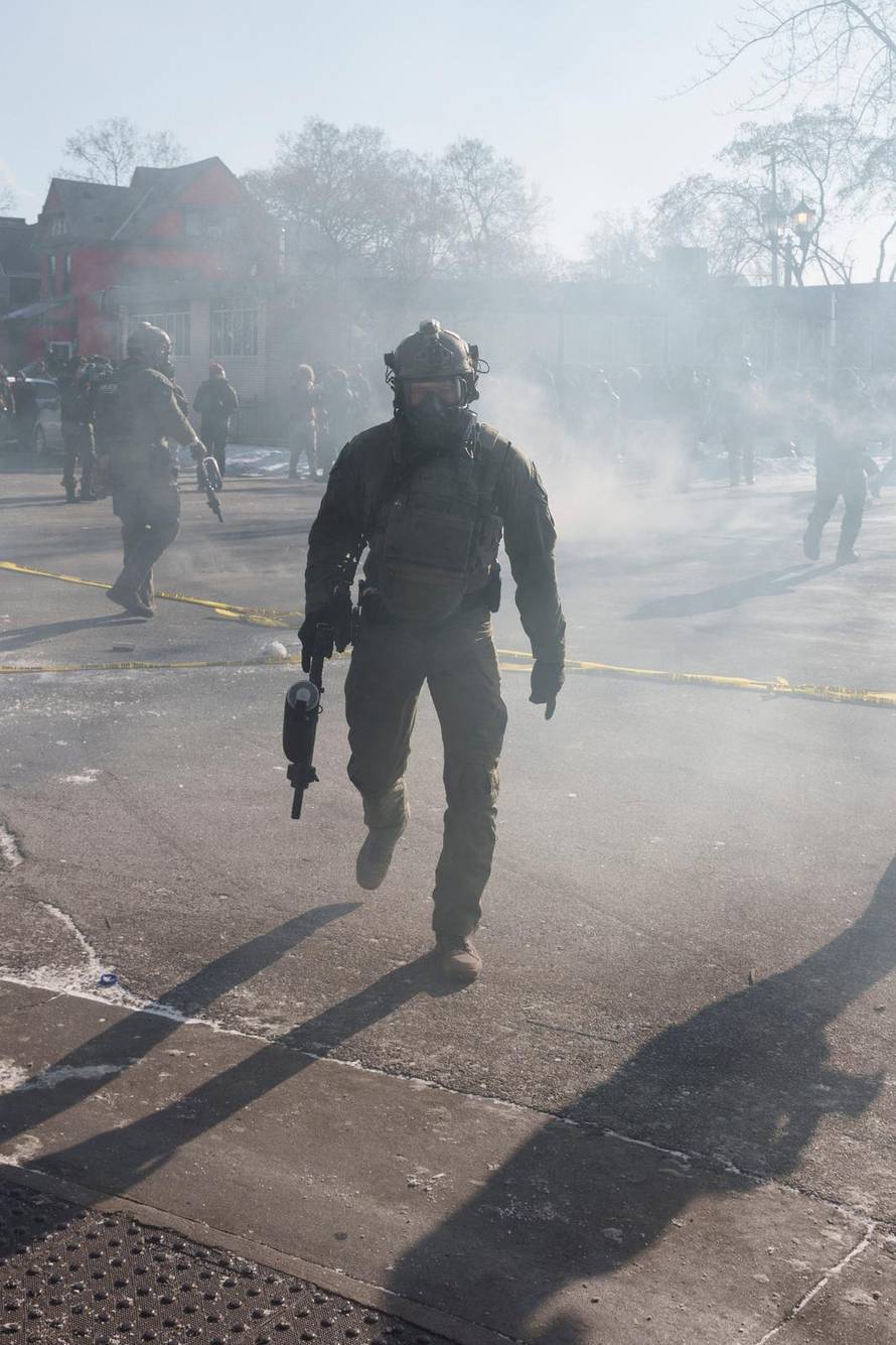 Protest after federal agents fatally shot a man while trying to detain him, in Minneapolis