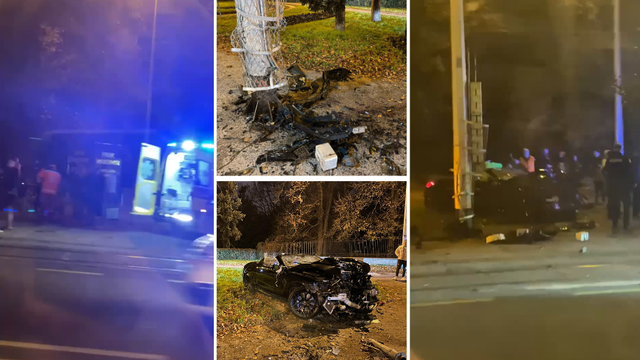 VIDEO BMW smrskao u Zagrebu 'Čulo se poput bombe! Ovo sam snimila 5 minuta nakon sudara'