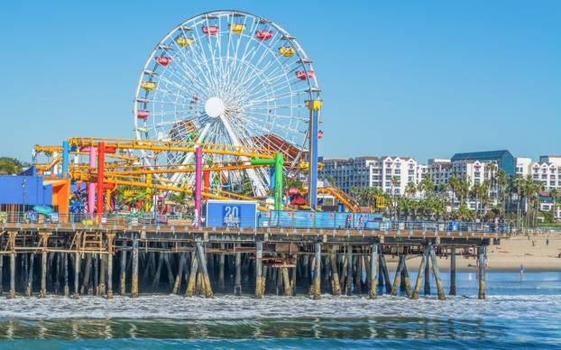 Amusement park in Santa Monica pier