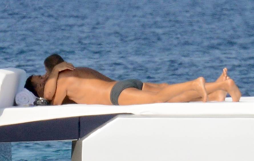 *EXCLUSIVE* The Italian fashion designer Stefano Gabbana enjoys his holidays out in Formentera with his boyfriend, the fitness instructor Luca Santonastaso.