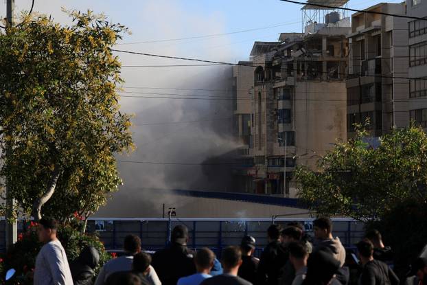 An Israeli strike on a building in Beirut