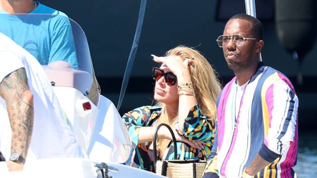 Adele and fiance Rich Paul are seen boarding a boat in Sardinia, Italy - 19 Jul 2022
