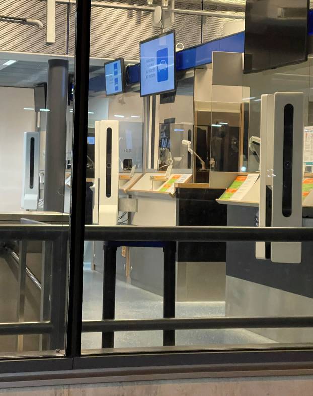 A view inside the Nuijamaa border checkpoint in Finland