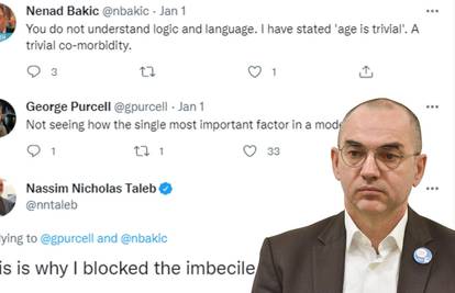 Bakić s Nassimom Talebom krenuo u Twitter diskusiju, ovaj mu poručio da je 'imbecil'