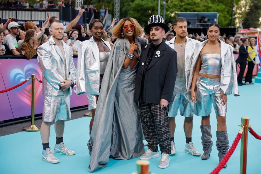 Eurovision Song Contest's 'Turquoise Carpet' event in Vienna