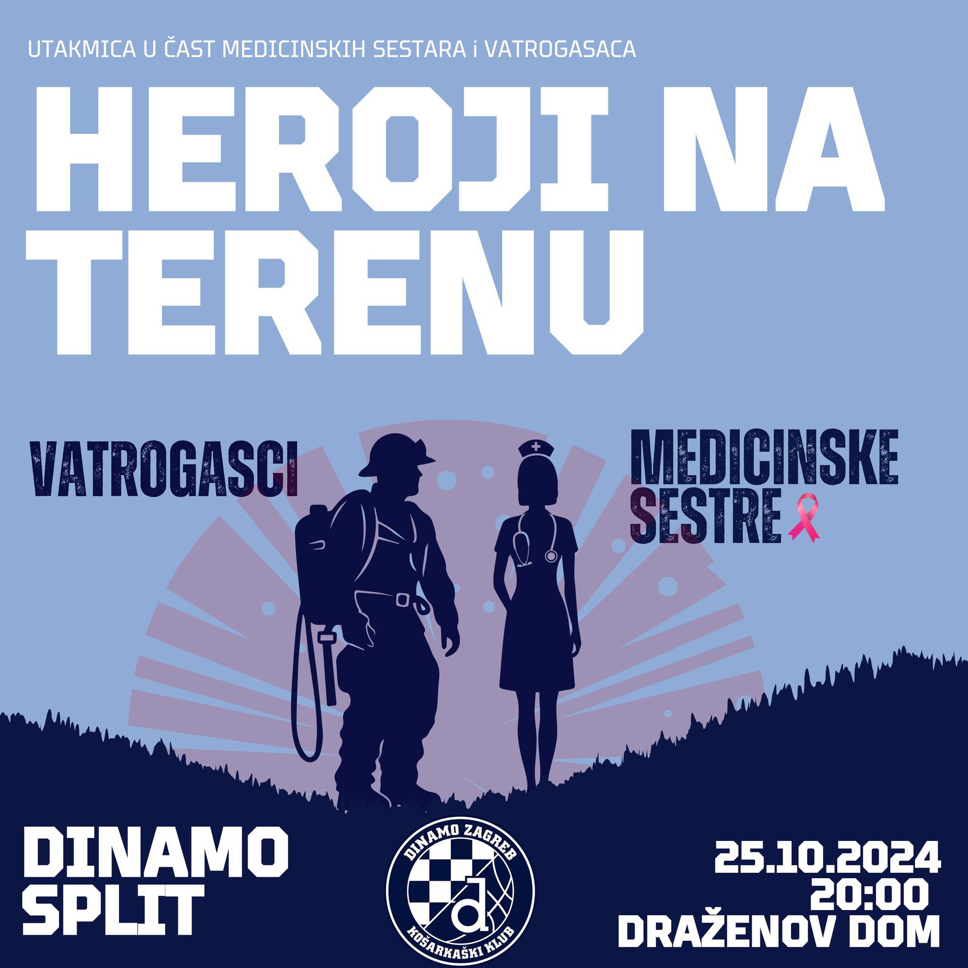 KK Dinamo organizirao spektakl 'Heroji na terenu': Igrat će medicinske sestre i vatrogasci