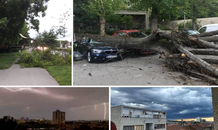 Stablo uništilo auto, drugo palo na krov kuće: 'Čula sam snažan udarac, mislila sam da je grom'