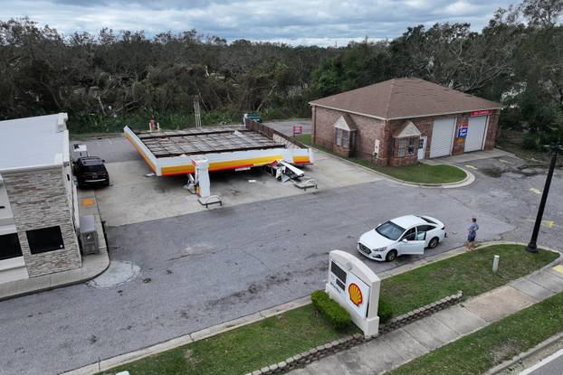 Aftermath of Hurricane Isaias, in Gulf Breeze, Florida