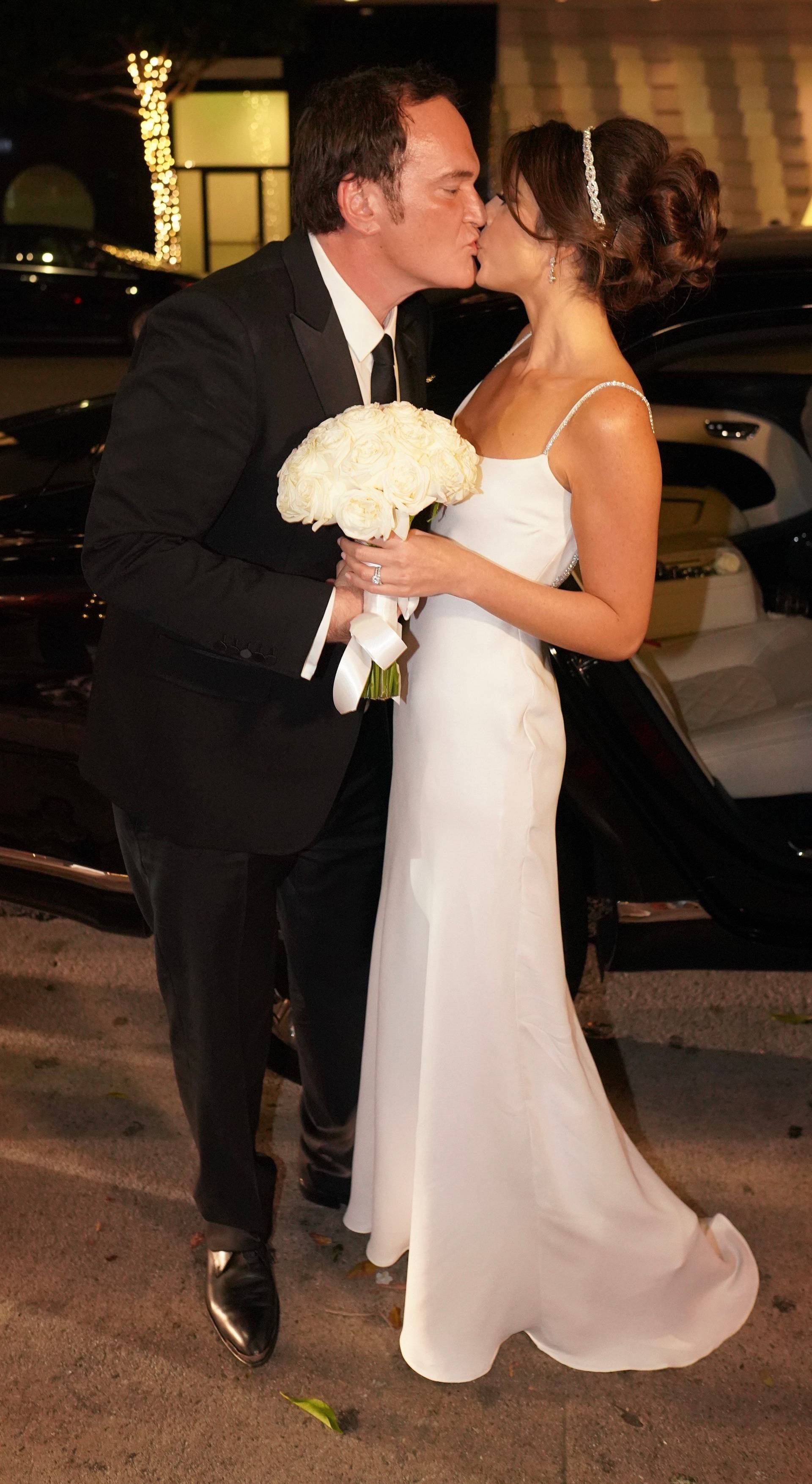 Quentin Tarantino And Wife Daniela Pick Arrive At Their Wedding Reception In Los Angeles