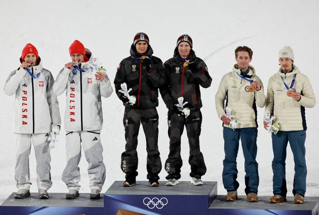 Ski Jumping - Men's Super Team Victory Ceremony