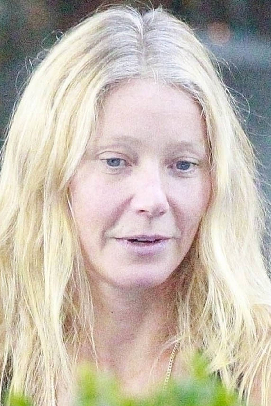 *EXCLUSIVE* Gwyneth Paltrow shows off grey roots and goes makeup free for Sunday dinner with family and friends at Mr. Chow