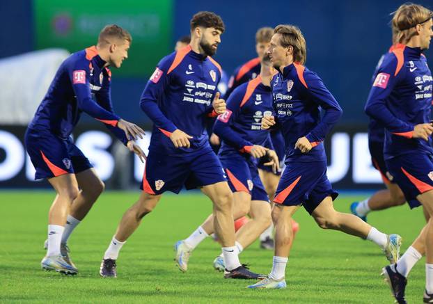 Zagreb: Trening hrvatske nogometne reprezentacije uoci utakmice protiv Skotske