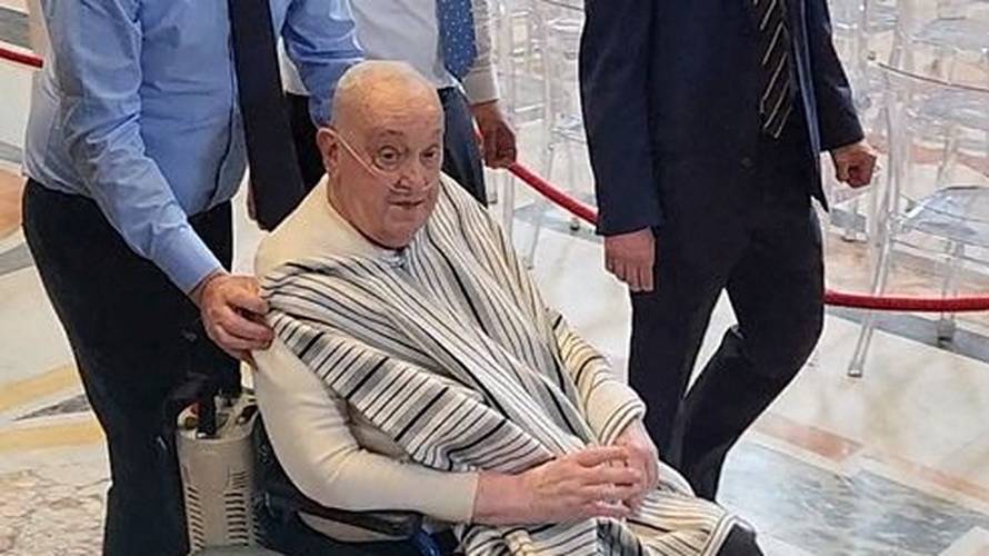 Pope Francis makes a surprise visit to Saint Peter Basilica at the Vatican